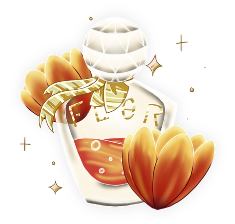 Orange Perfume Bottle